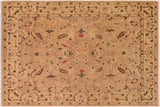 Classic Ziegler Clarissa Tan Gold Hand-Knotted Wool Rug - 7'10'' x 10'4''
