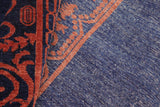 Handmade Kafakz Chobi Ziegler Modern Contemporary Blue Rust Hand Knotted Rectangel Hand Knotted 100% Vegetable Dyed wool area rug 8 x 10