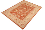 handmade Traditional Kafkaz Chobi Ziegler Rust Beige Hand Knotted RECTANGLE 100% WOOL area rug 8 x 10