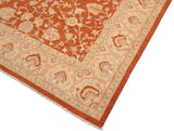 handmade Traditional Kafkaz Chobi Ziegler Rust Beige Hand Knotted RECTANGLE 100% WOOL area rug 8 x 10