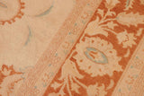 handmade Traditional Kafkaz Chobi Ziegler Beige Orange Hand Knotted RECTANGLE 100% WOOL area rug 8 x 10