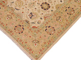 handmade Transitional Kashan Beige Tan Hand Knotted RECTANGLE 100% WOOL area rug 8x10