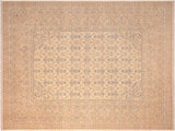 Antique Lavastone Low-Pile Corrinne Beige/Rose Wool Rug - 8'3'' x 9'11''