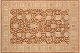 Classic Ziegler Sofia Brown Beige Hand-Knotted Wool Rug - 8'0'' x 9'10''