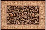 Oriental Ziegler Loraine Brown Tan Hand-Knotted Wool Rug - 8'2'' x 9'9''