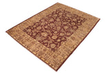 handmade Traditional Kafkaz Chobi Ziegler Brown Tan Hand Knotted RECTANGLE 100% WOOL area rug 8 x 10