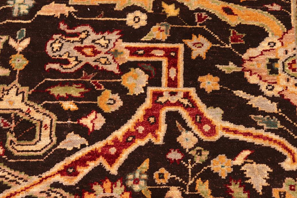 handmade Transitional Kafkaz Brown Tan Hand Knotted RECTANGLE 100% WOOL area rug 8x10
