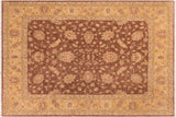 Classic Ziegler Allyson Brown Gold Hand-Knotted Wool Rug - 7'10'' x 10'1''