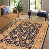 handmade Traditional Kafkaz Chobi Ziegler Blue Dark Tan Hand Knotted RECTANGLE 100% WOOL area rug 8 x 10