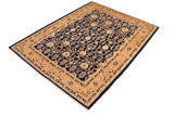 handmade Traditional Kafkaz Chobi Ziegler Blue Dark Tan Hand Knotted RECTANGLE 100% WOOL area rug 8 x 10