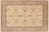 Oriental Ziegler Yuonne Ivory Ivory Hand-Knotted Wool Rug - 8'1'' x 10'0''