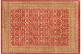 Bohemien Ziegler Lilia Red Green Hand-Knotted Wool Rug - 7'10'' x 9'5''