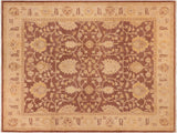 Antique Lavastone Low-Pile Clare Brown/Tan Wool Rug - 8'2'' x 9'9''
