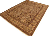 handmade Traditional  Tan Lt. Tan Hand Knotted RECTANGLE 100% WOOL area rug 9x12