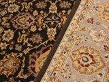 handmade Traditional Lahore Brown Lt. Gray Hand Knotted RECTANGLE 100% WOOL area rug 9x12