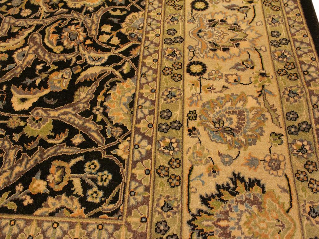handmade Traditional Design Brown Tan Hand Knotted RECTANGLE 100% WOOL area rug 9x12
