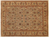 Turkish Knotted Istanbul James Gray/Tan Wool Rug - 9'6'' x 11'11''