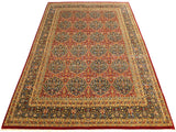 handmade Traditional Veg Dye Red Blue Hand Knotted RECTANGLE 100% WOOL area rug 9x12