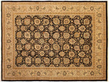Turkish Knotted Istanbul Berta Brown/Tan Wool Rug - 9'0'' x 11'9''