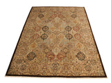 handmade Traditional Design Brown Multi Hand Knotted RECTANGLE 100% WOOL area rug 9x12