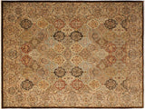 Turkish Knotted Istanbul Marci Brown/Multi Wool Rug - 9'3'' x 12'2''
