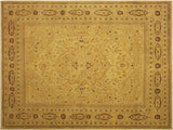 Turkish Knotted Istanbul Young Tan/Tan Wool Rug - 8'10'' x 11'4''