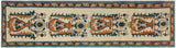 Classic Ziegler Rosella Ivory Rust Hand-Knotted Wool Runner  - 2'8'' x 10'4''