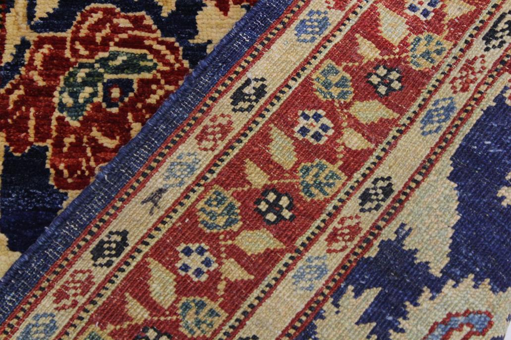 handmade Traditional Kafkaz Blue Rust Hand Knotted RUNNER 100% WOOL area rug 3x13 