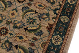 handmade Traditional Kafkaz Lt. Gray Green Hand Knotted RUNNER 100% WOOL area rug 3x15 