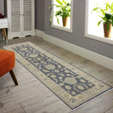 handmade Traditional Kafkaz Gray Ivory Hand Knotted RUNNER 100% WOOL area rug 2 7"x8 