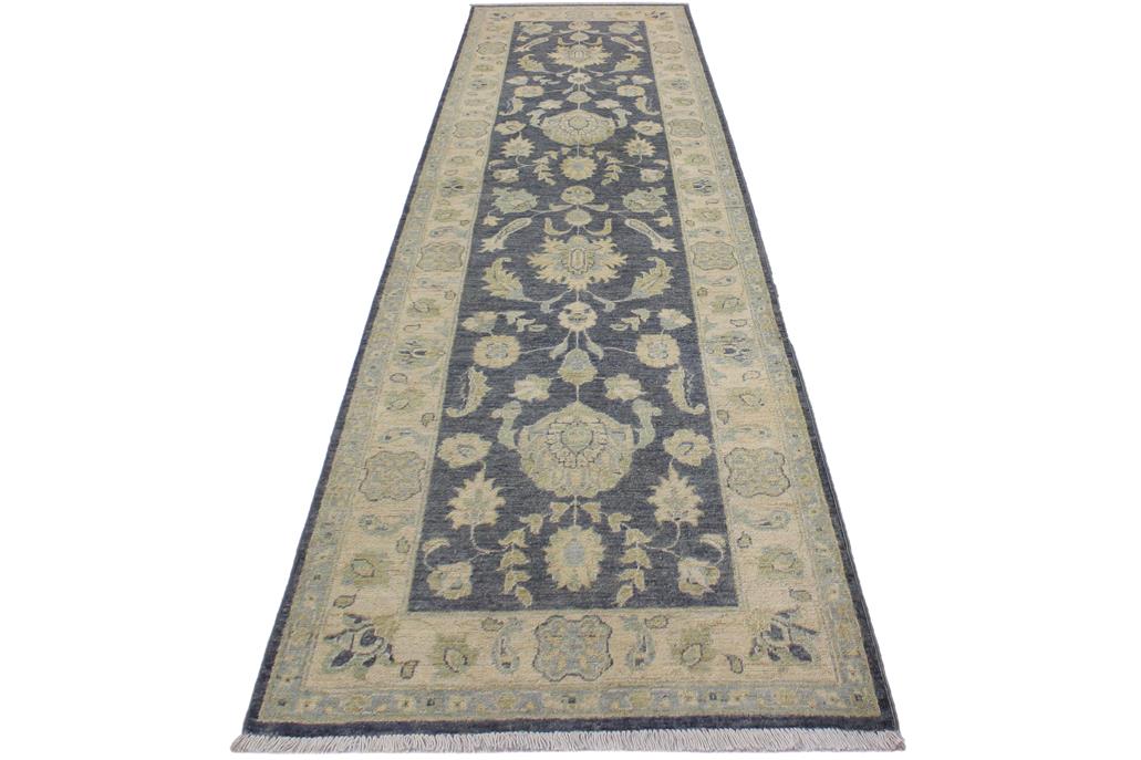 handmade Traditional Kafkaz Gray Ivory Hand Knotted RUNNER 100% WOOL area rug 2 7"x8 