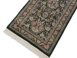 handmade Traditional Gulzar Green Pink Hand Knotted RUNNER 100% WOOL area rug 3x8
