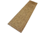 handmade Traditional Kafkaz Tan Brown Hand Knotted RUNNER 100% WOOL area rug 3x10 