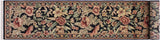 handmade Traditional Nawazish Black Pink Hand Knotted RUNNER 100% WOOL area rug 3x12