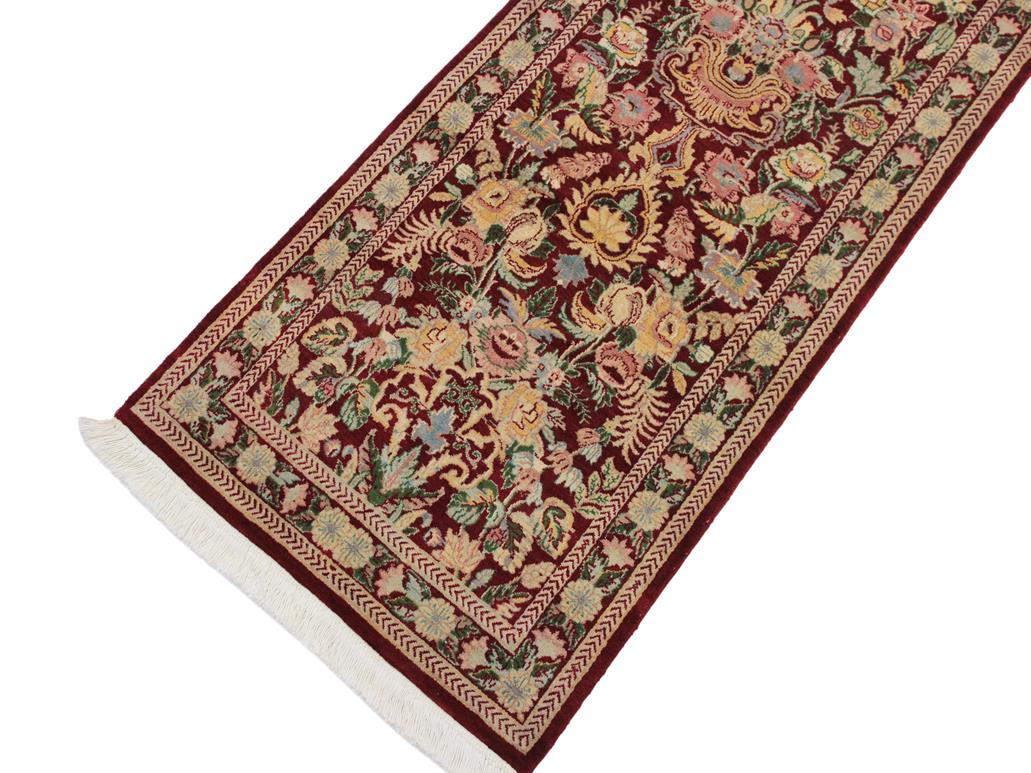 handmade Traditional William Red Lt. Gold Hand Knotted RUNNER 100% WOOL area rug 3x10