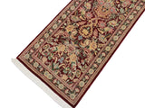 handmade Traditional William Red Lt. Gold Hand Knotted RUNNER 100% WOOL area rug 3x10