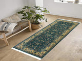 handmade Traditional Victoria Green Beige Hand Knotted RUNNER 100% WOOL area rug 3x6