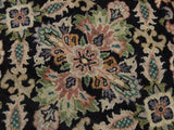 handmade Traditional Tabriz Black Green Hand Knotted RUNNER 100% WOOL area rug 3x8