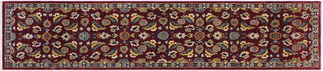 handmade Traditional Kafkaz Red Blue Hand Knotted RUNNER 100% WOOL area rug 3x10 