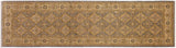 handmade Transitional Kafkaz Gray Gold Hand Knotted RUNNER 100% WOOL area rug 3 x 10