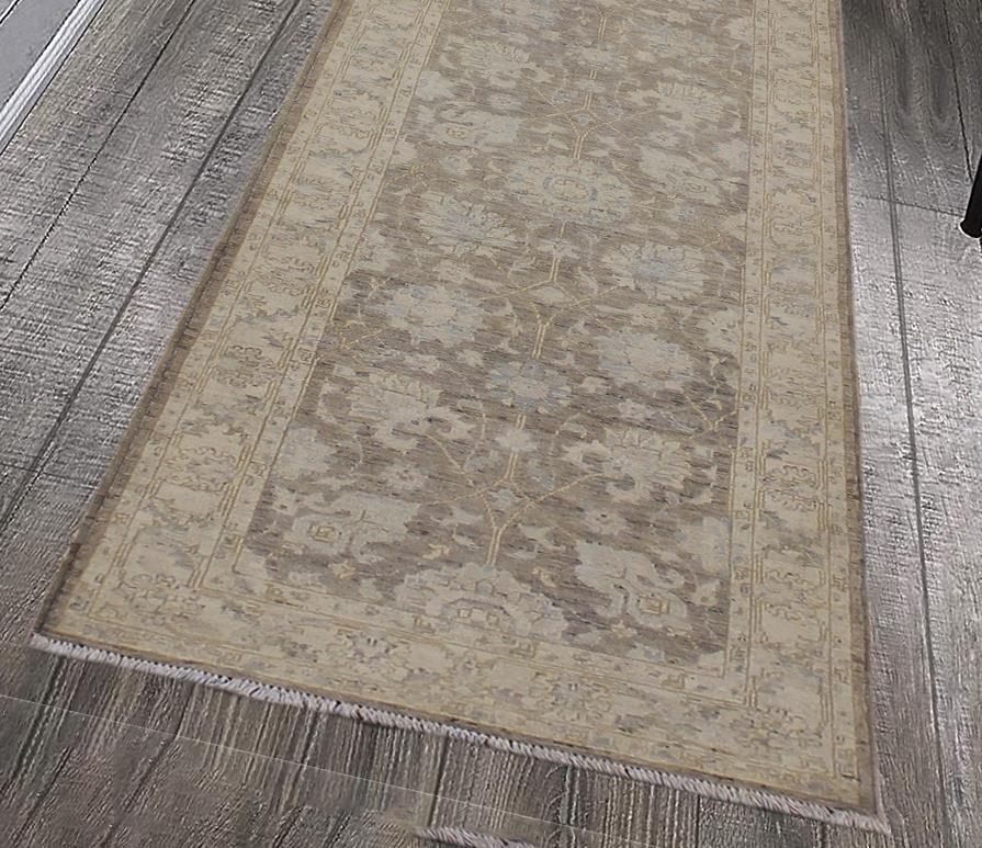 handmade Traditional Kafkaz Lt. Brown Ivory Hand Knotted RUNNER 100% WOOL area rug 3x10 