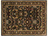 handmade Transitional Abusson Black Blue Hand Knotted RECTANGLE 100% WOOL area rug 4x6