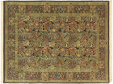 Abusson Pak Persian Kimberle Brown/Green Wool Rug - 4'2'' x 6'2''