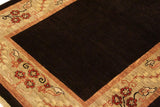 handmade Modern Gabbeh Brown Tan Hand Knotted Rectangel Hand Knotted 100% Vegetable Dyed wool area rug 4 x 6