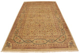 handmade Transitional Kafkaz Chobi Ziegler Lt. Tan Brown Hand Knotted RECTANGLE 100% WOOL area rug 4 x 6