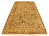 handmade Traditional William Tan Beige Hand Knotted RECTANGLE 100% WOOL area rug 4x6