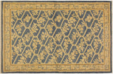 Oriental Ziegler Deja Blue Tan Hand-Knotted Wool Rug - 4'2'' x 6'1''