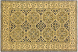 handmade Transitional Kafkaz Chobi Ziegler Bluish Gray Tan Hand Knotted RECTANGLE 100% WOOL area rug 4 x 6