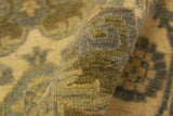 handmade Transitional Kafkaz Chobi Ziegler Lt. Green Ivory Hand Knotted RECTANGLE 100% WOOL area rug 4 x 6