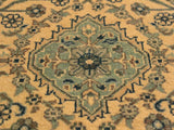 handmade Traditional Design Ivory Lt. Green Hand Knotted RECTANGLE 100% WOOL area rug 4x6